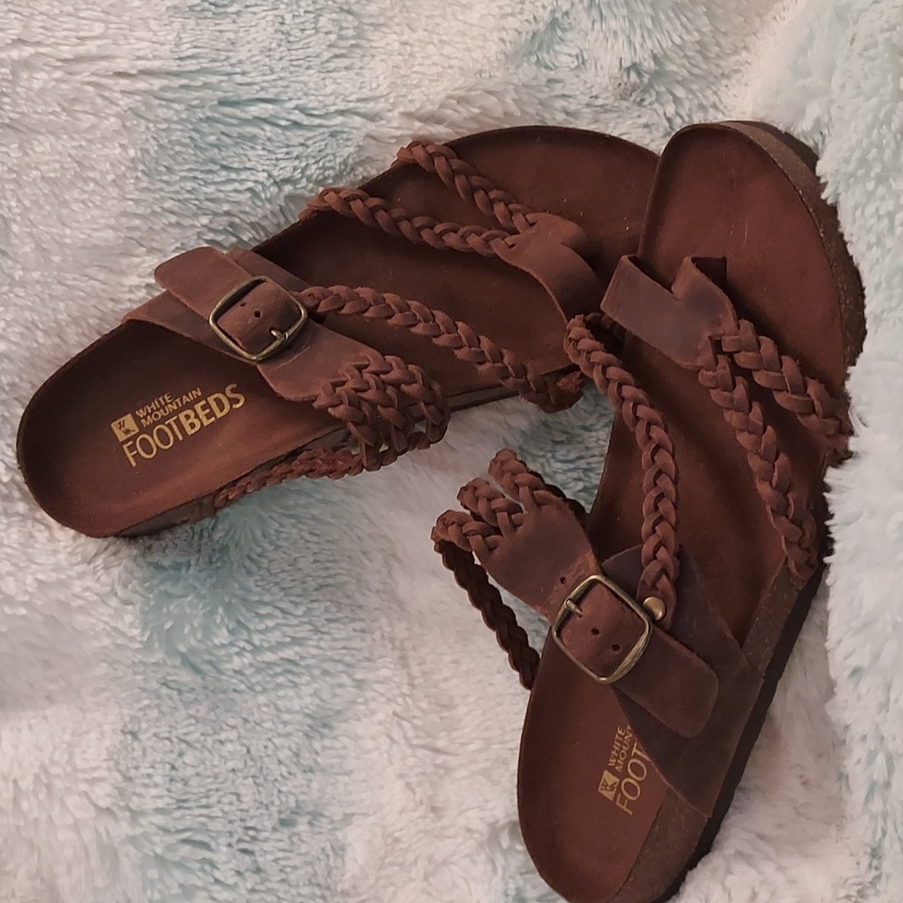 Leather White Cloud sandles